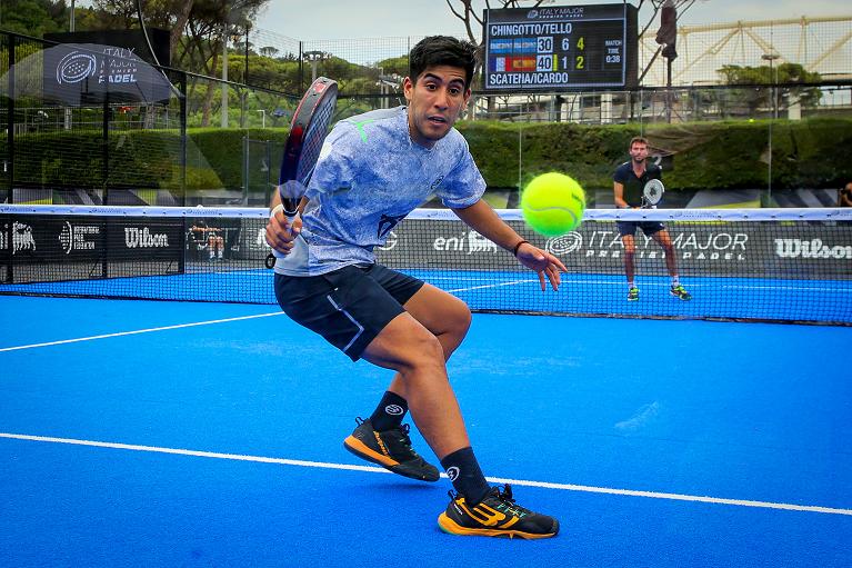 L'argentino Federico Chingotto in azione al Foro Italico (Foto Sposito)