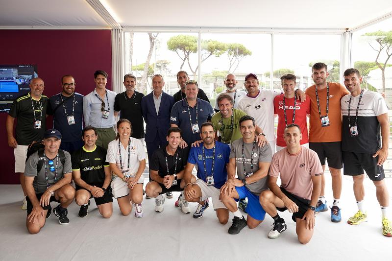 La presentazione della  Professional Padel Players Coaches Association al Foro Italico (Foto Premier Padel)